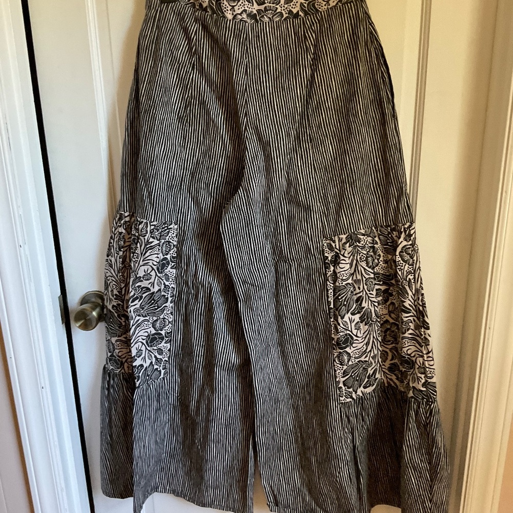Anthropologie Pilcro Oceana Wide-Leg Blooming Print Pants